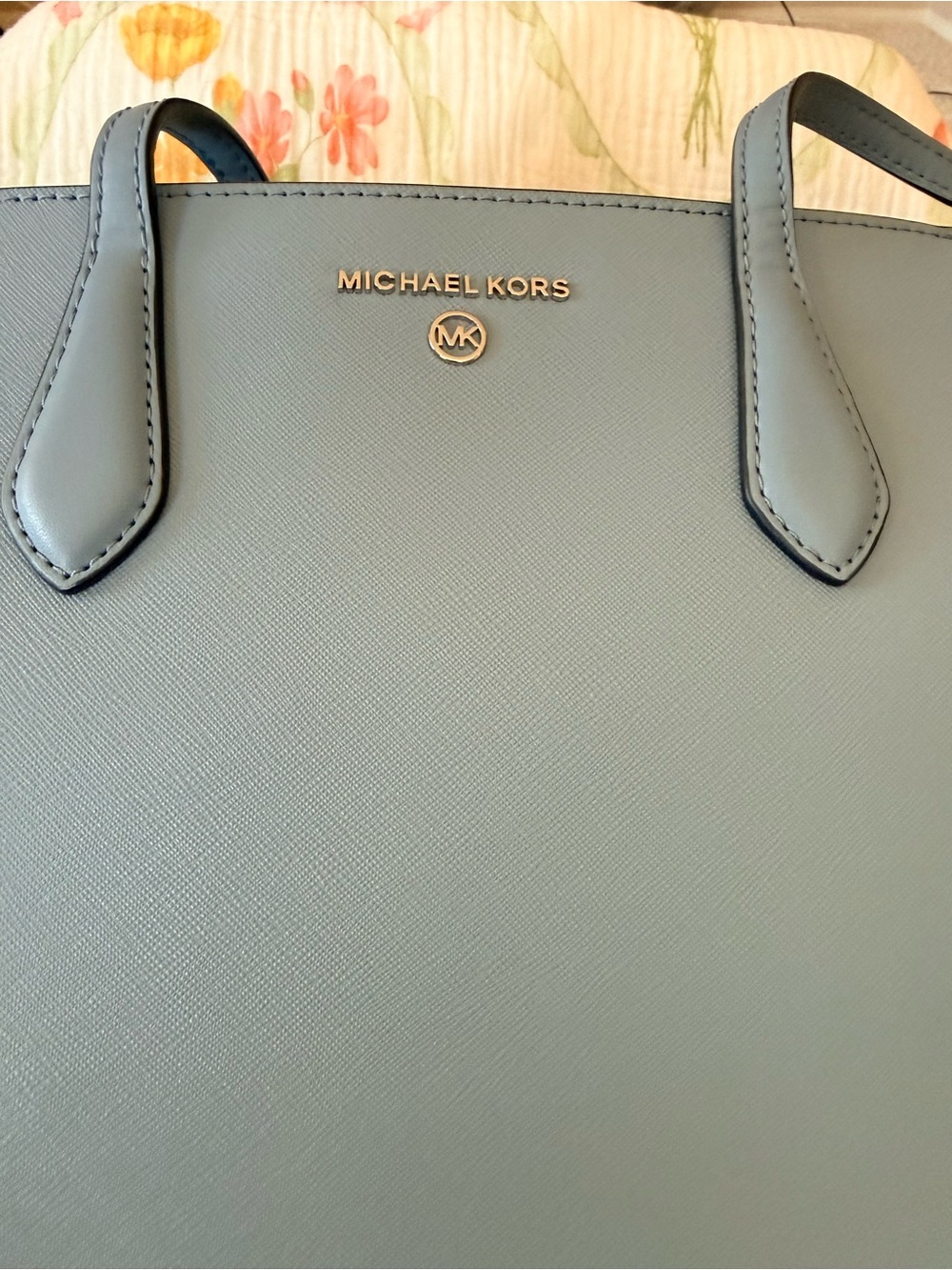 MICHAEL KORS Sky Blue Saffiano Leather Tote Bag Handbag Purse MINT CONDITION - Picture 13 of 16